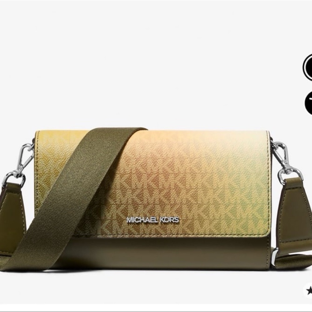 MICHAEL KORS Jet Set Large Ombré Signature Logo Crossbody Bag
Olive Multi 
NWT - Picture 2 of 16